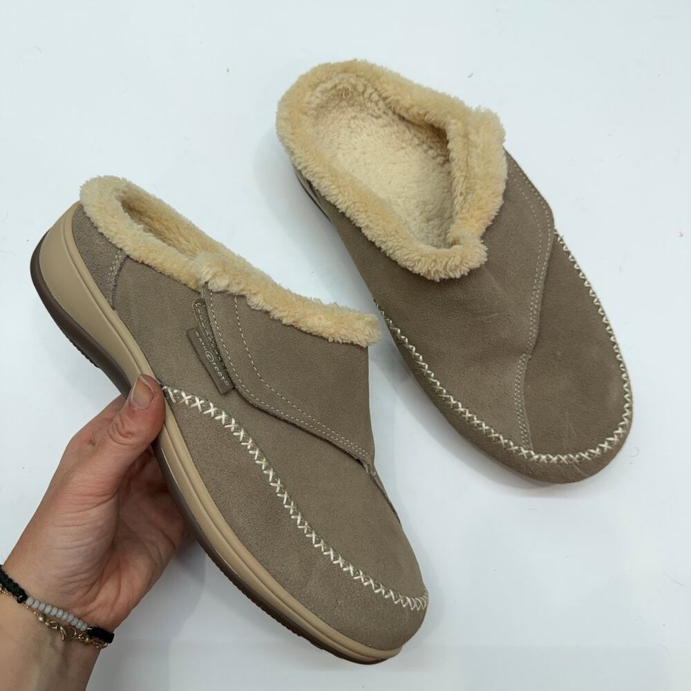 $99 Orthofeet Leather Charlotte Slipper 9W 9 WIDE